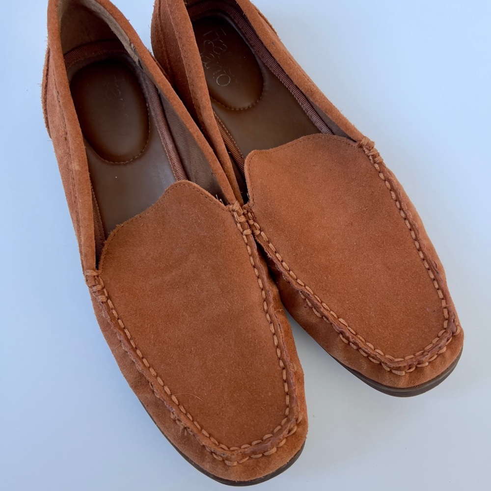 Franco Sarto burnt Orange Suede Loafers - Picture 2 of 6